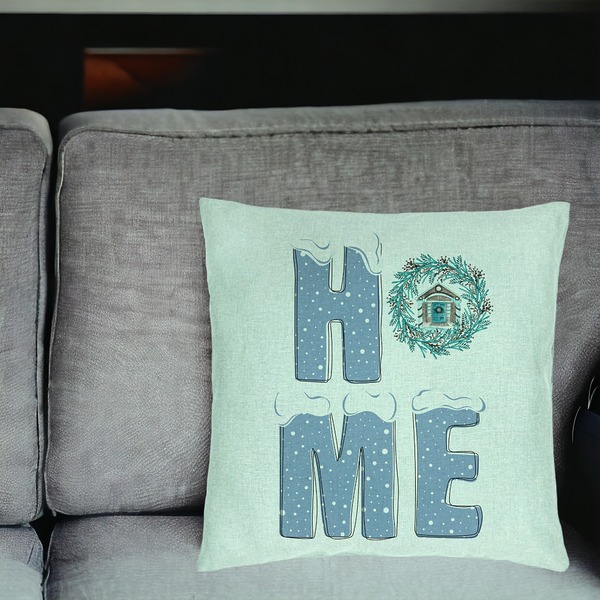 Perna Decorativa de Craciun, HOME, 40x40 cm, Verde Menta, Husa Detasabila, Burduf 20 bsc0416 PhotoRoom 4 1