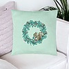 Perna Decorativa Coronita de Craciun si Veverita, 40x40 cm, Verde Menta, Husa Detasabila, Burduf 24 bsc0419 PhotoRoom 1