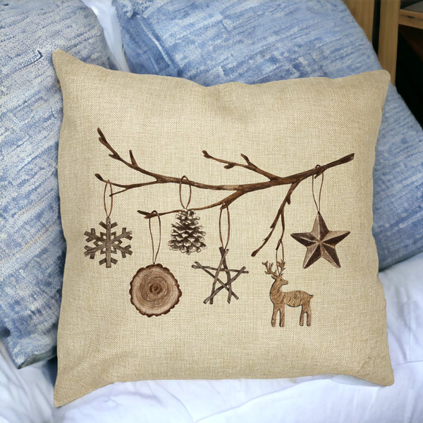 Perna Decorativa cu tematica de Craciun, 16, 40x40 cm, Husa Detasabila, Burduf 23 bsc0423 PhotoRoom 2