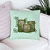 Perna Decorativa cu tematica de Craciun, Lumanari, 6, 40x40 cm, Verde Menta, Husa Detasabila, Burduf 24 bsc0432 PhotoRoom 1