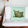 Perna Decorativa cu tematica de Craciun, Lumanari, 6, 40x40 cm, Verde Menta, Husa Detasabila, Burduf 25 bsc0432 PhotoRoom 2