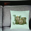 Perna Decorativa cu tematica de Craciun, Lumanari, 6, 40x40 cm, Verde Menta, Husa Detasabila, Burduf 27 bsc0432 PhotoRoom 4