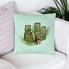 Perna Decorativa cu tematica de Craciun, Lumanari, 7, 40x40 cm, Verde Menta, Husa Detasabila, Burduf 24 bsc0433 PhotoRoom 1