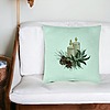 Perna Decorativa cu tematica de Craciun, Lumanari, 8, 40x40 cm, Verde Menta, Husa Detasabila, Burduf 26 bsc0439 PhotoRoom 2