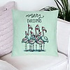 Perna Decorativa cu tematica de Craciun, Flamingo si Text, 40x40 cm, Verde Menta, Husa Detasabila, Burduf 24 bsc0442 PhotoRoom 1 1