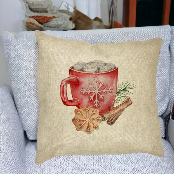 Perna Decorativa cu tematica de Craciun, 20, 40x40 cm, Husa Detasabila, Burduf 23 bsc0444 PhotoRoom 2