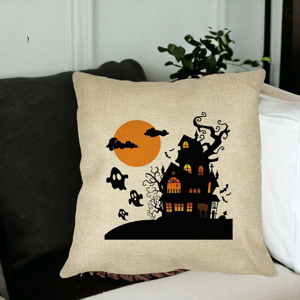 Perna Decorativa cu motiv de Halloween 4, 40x40 cm, Husa Detasabila, Burduf 27 bsc0526 PhotoRoom 4
