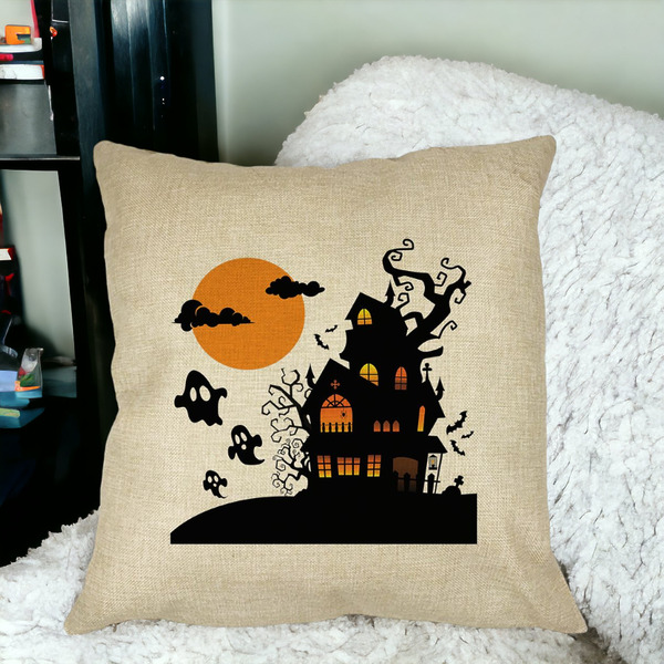 Perna Decorativa cu motiv de Halloween 4, 40x40 cm, Husa Detasabila, Burduf 28 bsc0526 PhotoRoom 5