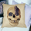 Perna Decorativa cu motiv Craniu de Halloween,1, 40x40 cm, Husa Detasabila, Burduf 32 bsc0537 PhotoRoom 1