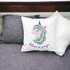 Perna Decorativa Patrata Unicorns Believe in Magic, 40x40 cm, Alba, Mata, Husa Detasabila, Burduf 24 bss0056 PhotoRoom 4