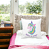 Perna Decorativa Patrata Unicorns Believe in Magic, 40x40 cm, Alba, Mata, Husa Detasabila, Burduf 27 bss0056 PhotoRoom 5