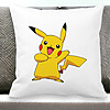 Perna Decorativa Patrata copii Pikachu, 40x40 cm, Alba, Mata, Husa Detasabila, Burduf 35 bss0106 1 1
