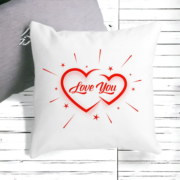 Perna Decorativa Patrata Love You, 40x40 cm, Alba, Mata, Husa Detasabila, Burduf 19 bss0175 PhotoRoom 1