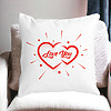 Perna Decorativa Patrata Love You, 40x40 cm, Alba, Mata, Husa Detasabila, Burduf 25 bss0175 PhotoRoom