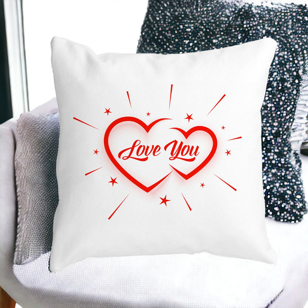 Perna Decorativa Patrata Love You, 40x40 cm, Alba, Mata, Husa Detasabila, Burduf 20 bss0175 PhotoRoom 2