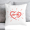 Perna Decorativa Patrata Love You, 40x40 cm, Alba, Mata, Husa Detasabila, Burduf 28 bss0175 PhotoRoom 3