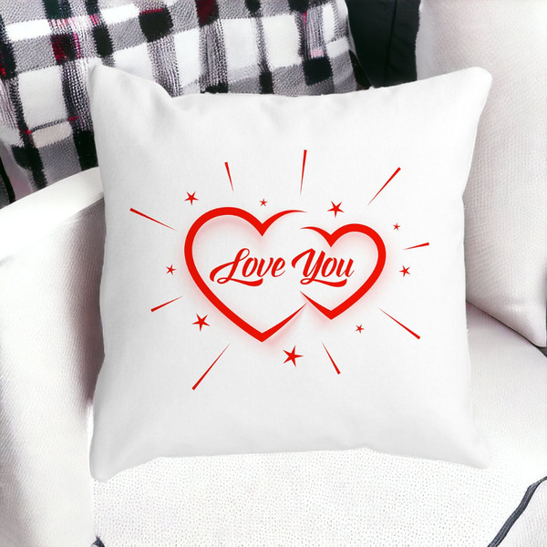 Perna Decorativa Patrata Love You, 40x40 cm, Alba, Mata, Husa Detasabila, Burduf 17 bss0175 PhotoRoom 5