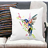 Perna Decorativa Patrata Watercolor Birds, 40x40 cm, Alba, Mata, Husa Detasabila, Burduf 24 bss0194 PhotoRoom