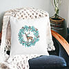 Perna Decorativa Coronita de Craciun si REN, 40x40 cm, Alba, Mata, Husa Detasabila, Burduf 18 bss0418 PhotoRoom 2