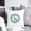 Perna Decorativa Coronita de Craciun si REN, 40x40 cm, Alba, Mata, Husa Detasabila, Burduf 19 bss0418 PhotoRoom 3