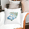 Perna Decorativa cu tematica de Craciun, 21, 40x40 cm, Alba, Mata, Husa Detasabila, Burduf 14 bss0447 PhotoRoom 1