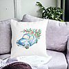 Perna Decorativa cu tematica de Craciun, 21, 40x40 cm, Alba, Mata, Husa Detasabila, Burduf 16 bss0447 PhotoRoom