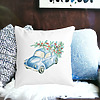 Perna Decorativa cu tematica de Craciun, 21, 40x40 cm, Alba, Mata, Husa Detasabila, Burduf 15 bss0447 PhotoRoom 2