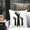 Perna Decorativa cu motiv de Halloween 5, 40x40 cm, Alba, Mata, Husa Detasabila, Burduf 27 bss0528 PhotoRoom 5