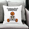Perna Decorativa cu motiv Sechelet de Halloween 2, 40x40 cm, Alba, Mata, Husa Detasabila, Burduf 23 bss0541 PhotoRoom 1