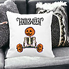 Perna Decorativa cu motiv Sechelet de Halloween 2, 40x40 cm, Alba, Mata, Husa Detasabila, Burduf 24 bss0541 PhotoRoom 2