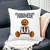 Perna Decorativa cu motiv Sechelet de Halloween 2, 40x40 cm, Alba, Mata, Husa Detasabila, Burduf 26 bss0541 PhotoRoom 4