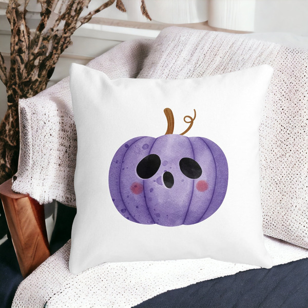 Perna Decorativa cu motiv de Halloween 10, 40x40 cm, Alba, Mata, Husa Detasabila, Burduf 17 bss0546 PhotoRoom 4