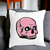 Perna Decorativa cu motiv Craniu de Halloween, 2, 40x40 cm, Alba, Mata, Husa Detasabila, Burduf 22 bss0550 1 PhotoRoom 3