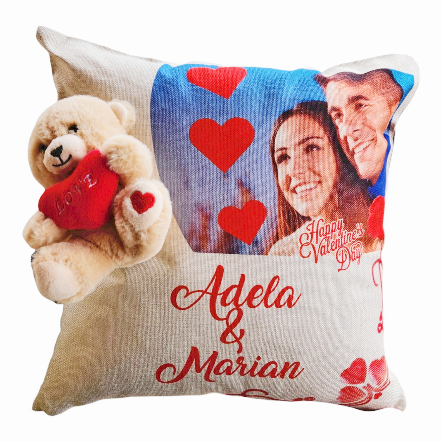 Pernă Personalizată Ziua Îndrăgostiților cu Nume și Fotografie + Ursuleț 12 model horizontal 1 9 PhotoRoom PhotoRoom