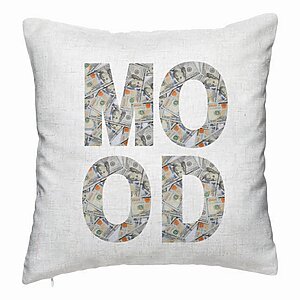 Perna Decorativa, Model Mood, 40×40 cm, Alb Murdar, Husa Detasabila, Burduf