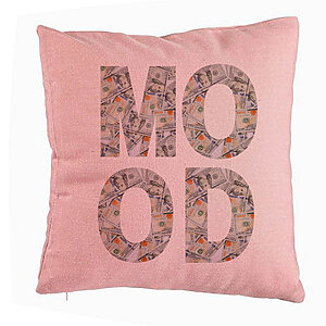 Perna Decorativa, Mood, 40×40 cm, Roz, Husa Detasabila, Burduf
