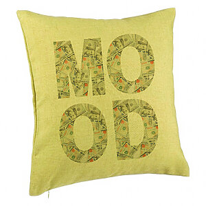 Perna Decorativa, Model Mood, 40×40 cm, Verde, Husa Detasabila, Burduf