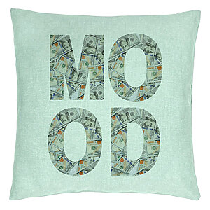 Perna Decorativa, Model Mood, 40×40 cm, Verde Menta, Husa Detasabila, Burduf