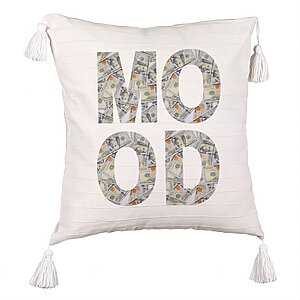 Perna Decorativa cu Franjuri Mood, 45x45 cm, Cu fermoar