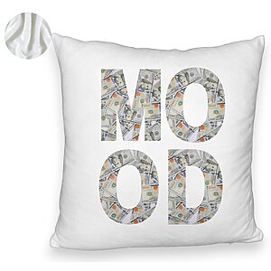 Perna Decorativa Fluffy, Model Mood, 40×40 cm, Alba, Husa Detasabila, Burduf