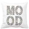 Perna Decorativa Patrata Mood, 40×40 cm, Alba, Mata, Husa Detasabila, Burduf 25 bss0070