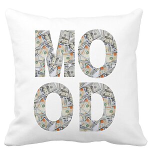 Perna Decorativa Patrata Mood, 40×40 cm, Alba, Mata, Husa Detasabila, Burduf