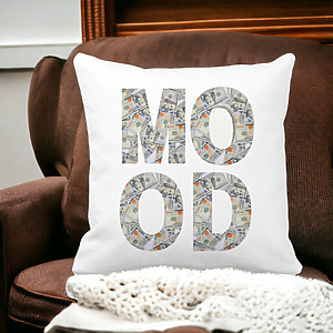 Alternative view of Perna Decorativa Patrata Mood, 40×40 cm, Alba, Mata, Husa Detasabila, Burduf