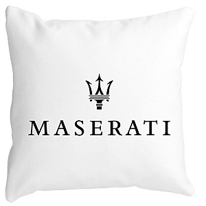 Perna Decorativa, Maserati, 40×40 cm, Alba, Mata, Husa Detasabila, Burduf