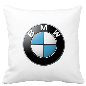 Perna Decorativa, BMW, 40×40 cm, Alba, Mata, Husa Detasabila, Burduf
