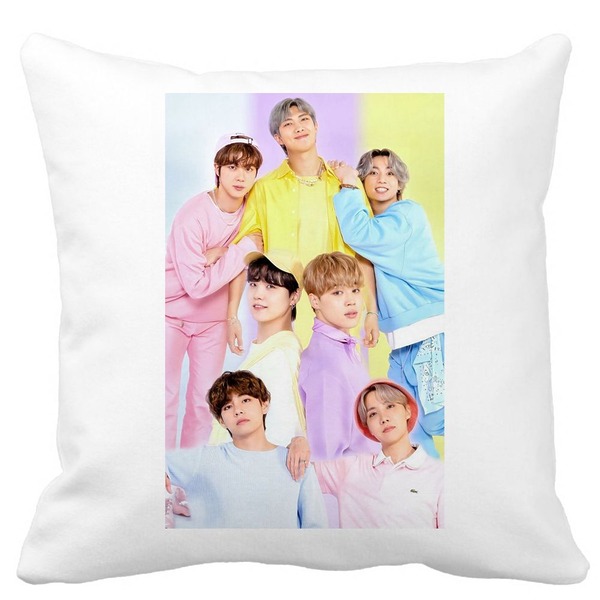 Perna Decorativa, Stray Kids 13, 40×40 cm, Alba, Mata, Husa Detasabila, Burduf 3 bscalbmat0762