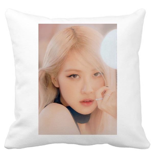 Perna Decorativa BlackPink Rose 4, 40×40 cm, Alba, Mata, Husa Detasabila, Burduf 3 bscalbmat0768