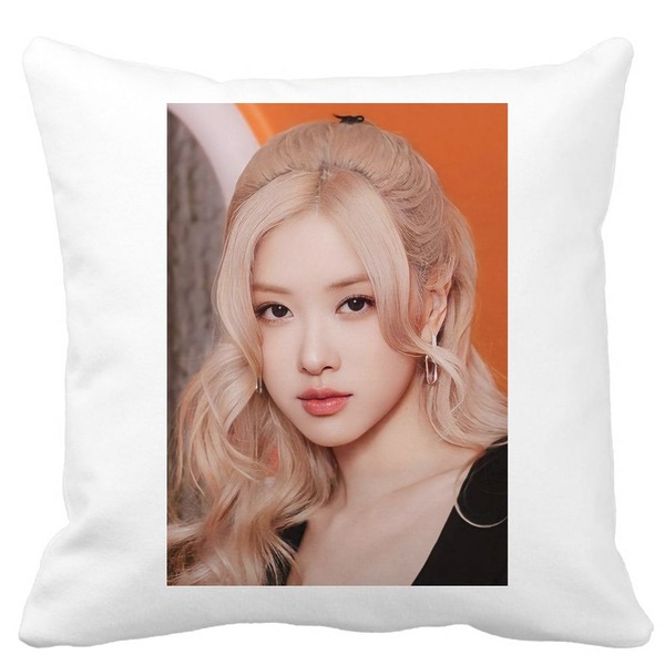 Perna Decorativa BlackPink Rose 5, 40×40 cm, Alba, Mata, Husa Detasabila, Burduf 3 bscalbmat0769