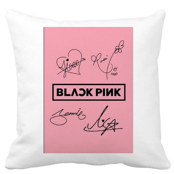 Perna Decorativa BlackPink, Model 13, 40x40 cm, Alba, Mata, Husa Detasabila, Burduf 3 bscalbmat0797
