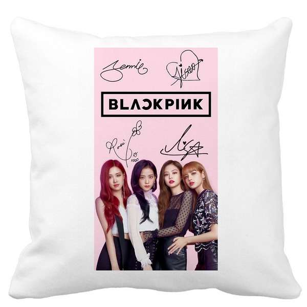 Perna Decorativa BlackPink, Model 16, 40x40 cm, Alba, Mata, Husa Detasabila, Burduf 3 bscalbmat0801